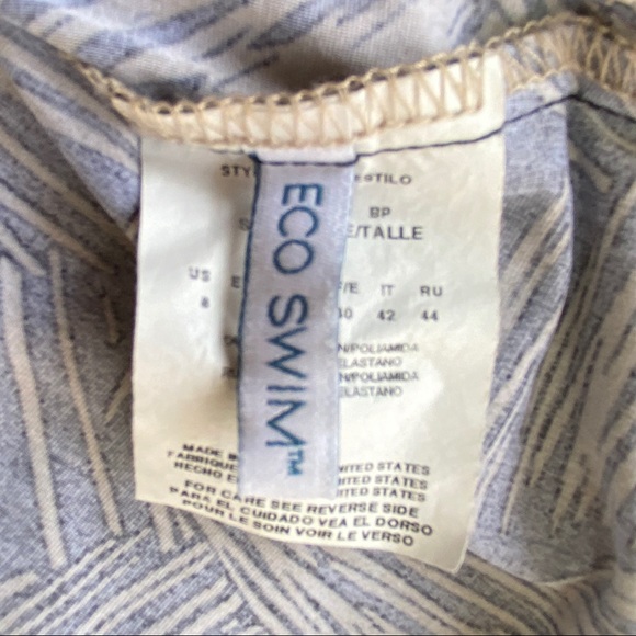 Eco Swim by Aqua Green One Piece Swimsuit Size 8 - Picture 10 of 11